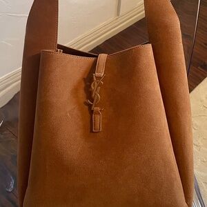 suede brown hobo shoulder bag